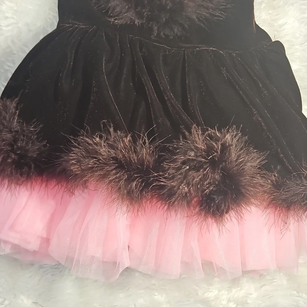 A Wish Come True Brown Pink Kitty Ballet Costume Cat Ears Halloween M Child 8-10